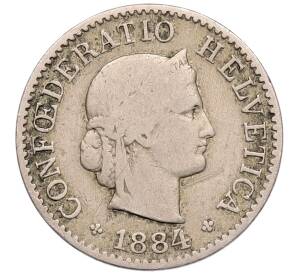 5 раппенов 1884 года Швейцария — Фото №1