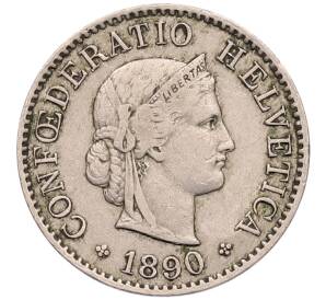 5 раппенов 1890 года Швейцария — Фото №1