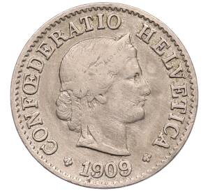 5 раппенов 1909 года Швейцария — Фото №1