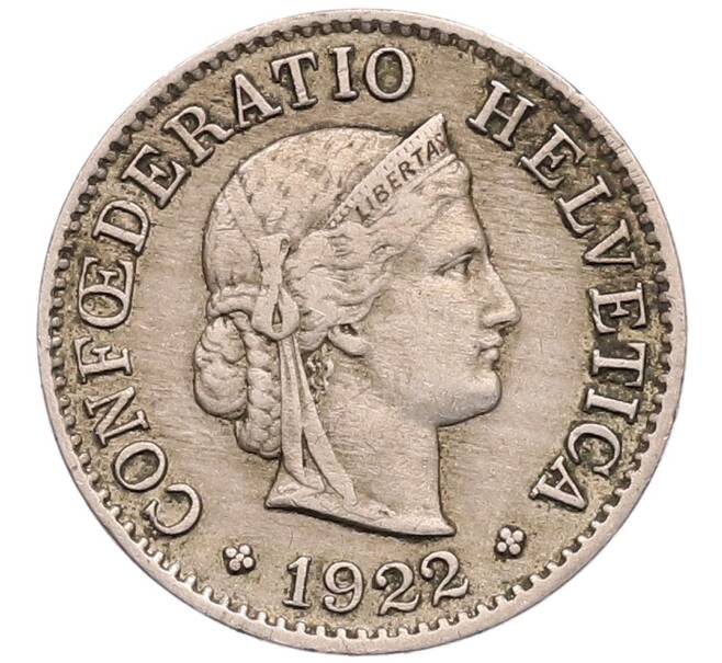 Монета 5 раппенов 1922 года Швейцария (Артикул: K12-51886) — Фото №1