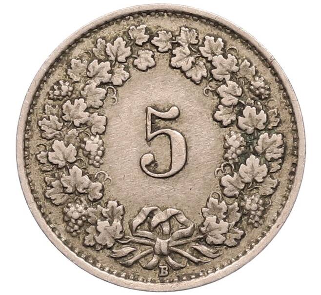 Монета 5 раппенов 1922 года Швейцария (Артикул: K12-51886) — Фото №2