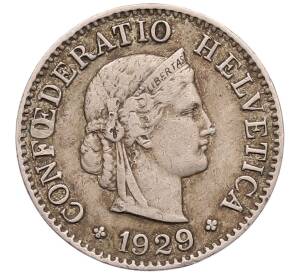 5 раппенов 1929 года Швейцария