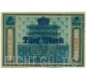 5 марок 1918 года Германия — Брауншвейг (Нотгельд. Гроссгельд) — Фото №1