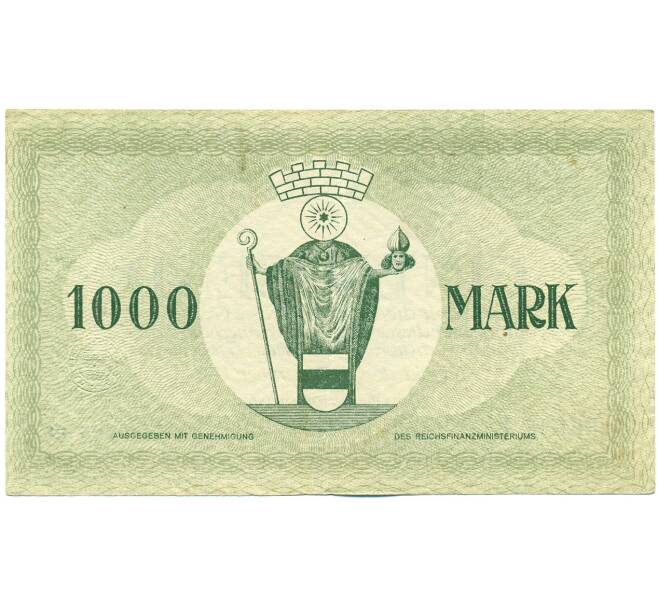 Банкнота 1000 марок 1922 года Германия — Крефельд (Нотгельд. Гроссгельд) (Артикул: K12-52041) — Фото №2