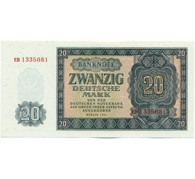 Банкнота 20 марок 1953 года Восточная Германия (ГДР) (Артикул: K12-52085) — Фото №1