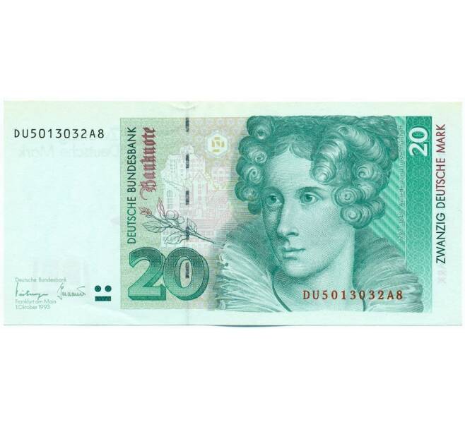 Банкнота 20 марок 1993 года Германия (Артикул: K12-52089) — Фото №1