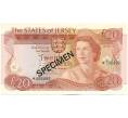 Банкнота 20 фунтов 1978 года Джерси (ОБРАЗЕЦ) (Артикул: K12-52105) — Фото №1