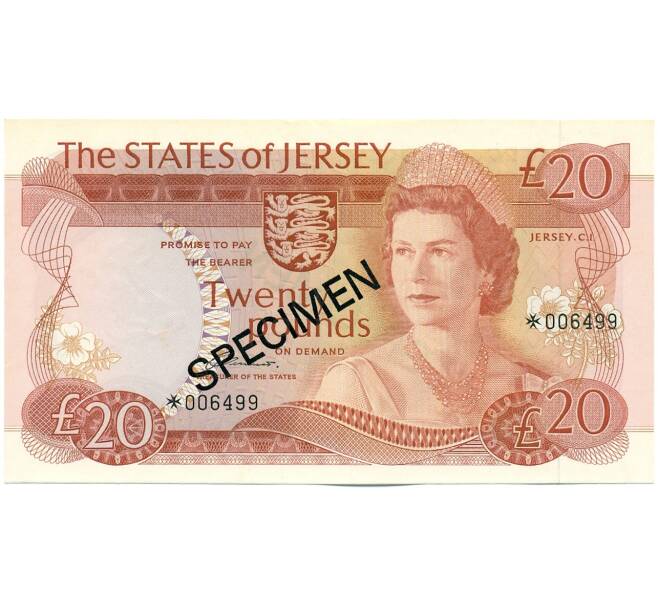 Банкнота 20 фунтов 1978 года Джерси (ОБРАЗЕЦ) (Артикул: K12-52105) — Фото №1