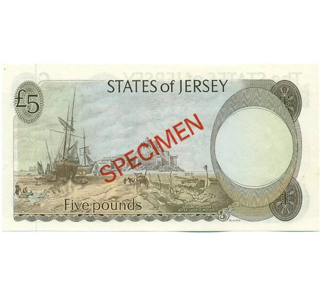 Банкнота 5 фунтов 1978 года Джерси (ОБРАЗЕЦ) (Артикул: K12-52107) — Фото №2