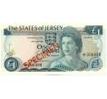 Банкнота 1 фунт 1978 года Джерси (ОБРАЗЕЦ) (Артикул: K12-52108) — Фото №1