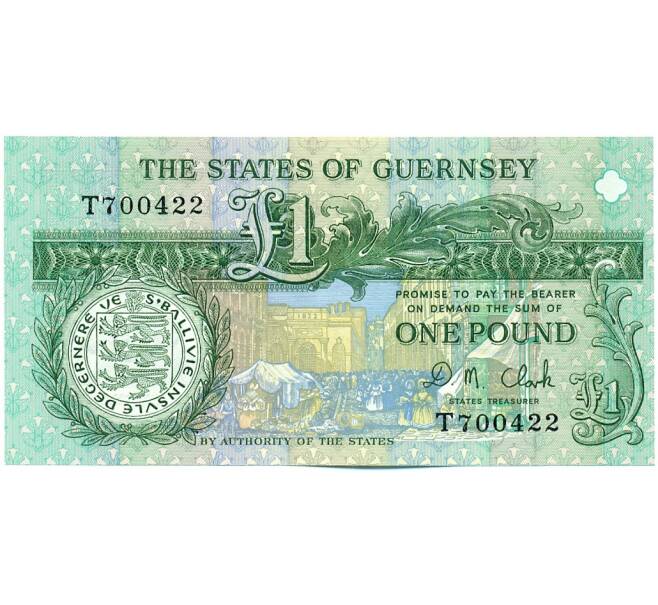Банкнота 1 фунт 1991 года Гернси (Артикул: K12-52112) — Фото №1