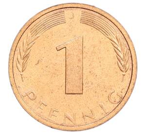 1 пфенниг 1975 года J Западная Германия (ФРГ) — Фото №2