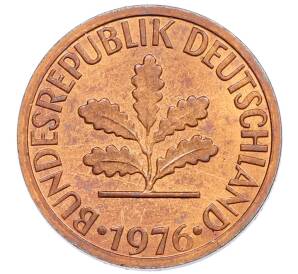 1 пфенниг 1976 года G Западная Германия (ФРГ) — Фото №1