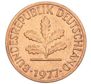 1 пфенниг 1977 года F Западная Германия (ФРГ) — Фото №1
