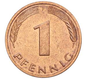 1 пфенниг 1977 года F Западная Германия (ФРГ) — Фото №2