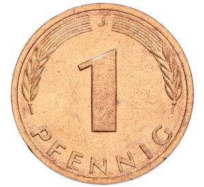 1 пфенниг 1977 года J Западная Германия (ФРГ) — Фото №2