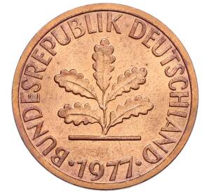 1 пфенниг 1977 года G Западная Германия (ФРГ) — Фото №1