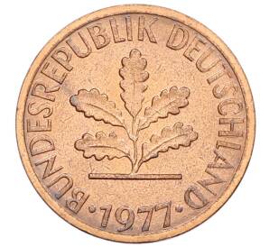 1 пфенниг 1977 года D Западная Германия (ФРГ) — Фото №1