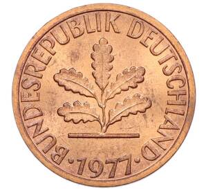 1 пфенниг 1977 года G Западная Германия (ФРГ) — Фото №1