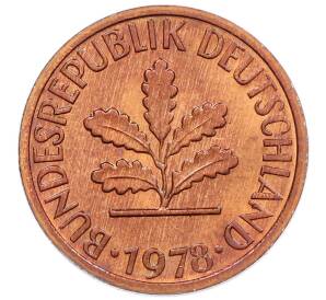 1 пфенниг 1978 года G Западная Германия (ФРГ) — Фото №1