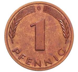 1 пфенниг 1978 года G Западная Германия (ФРГ) — Фото №2