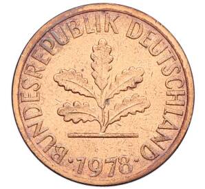 1 пфенниг 1978 года J Западная Германия (ФРГ) — Фото №1
