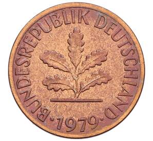 1 пфенниг 1979 года J Западная Германия (ФРГ) — Фото №1