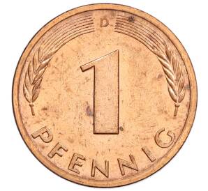 1 пфенниг 1979 года D Западная Германия (ФРГ) — Фото №2
