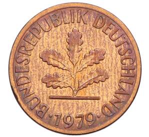 1 пфенниг 1979 года J Западная Германия (ФРГ) — Фото №1