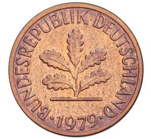 1 пфенниг 1979 года D Западная Германия (ФРГ) — Фото №1
