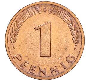 1 пфенниг 1979 года D Западная Германия (ФРГ) — Фото №2
