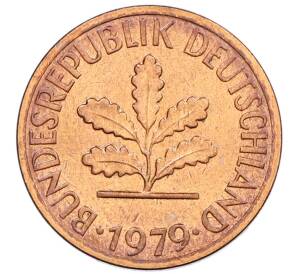 1 пфенниг 1979 года G Западная Германия (ФРГ) — Фото №1