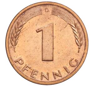 1 пфенниг 1979 года D Западная Германия (ФРГ) — Фото №2