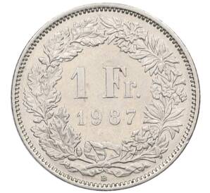 1 франк 1987 года Швейцария — Фото №1