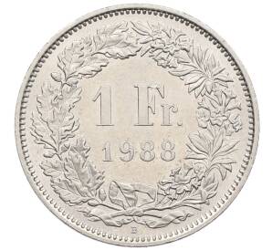 1 франк 1988 года Швейцария — Фото №1