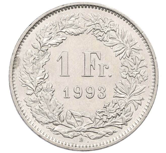 Монета 1 франк 1993 года Швейцария (Артикул: K12-52486) — Фото №1