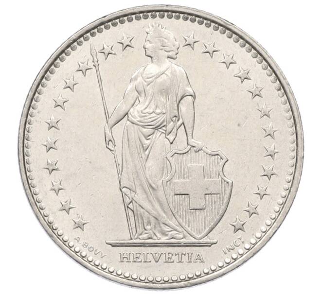 Монета 1 франк 1993 года Швейцария (Артикул: K12-52486) — Фото №2