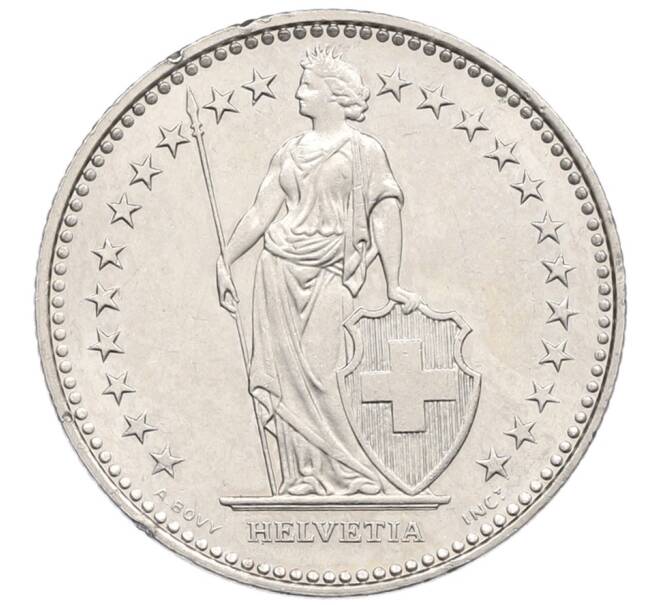 Монета 1 франк 1993 года Швейцария (Артикул: K12-52487) — Фото №2