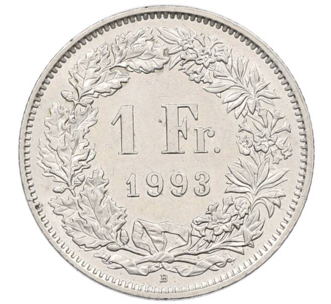 Монета 1 франк 1993 года Швейцария (Артикул: K12-52490) — Фото №1
