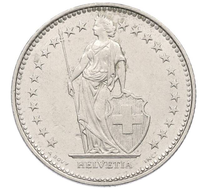 Монета 1 франк 1993 года Швейцария (Артикул: K12-52490) — Фото №2