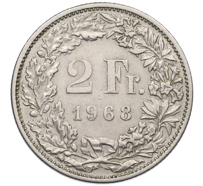 Монета 2 франка 1968 года Швейцария (Артикул: K12-52496) — Фото №1