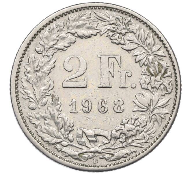 Монета 2 франка 1968 года Швейцария (Артикул: K12-52498) — Фото №1