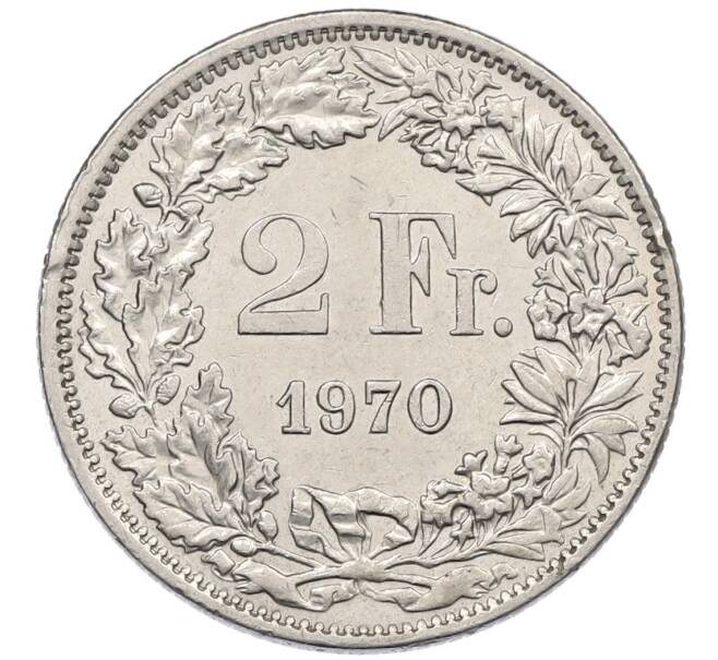 Монета 2 франка 1970 года Швейцария (Артикул: K12-52502) — Фото №1