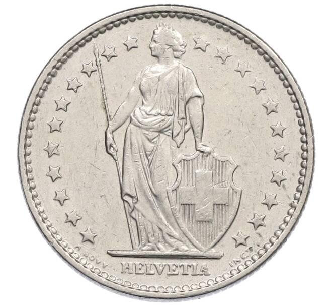 Монета 2 франка 1970 года Швейцария (Артикул: K12-52502) — Фото №2