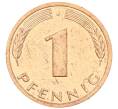 Монета 1 пфенниг 1991 года J Германия (Артикул: K12-52973) — Фото №2