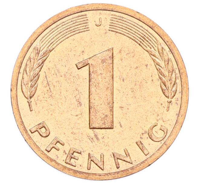 Монета 1 пфенниг 1991 года J Германия (Артикул: K12-52973) — Фото №2