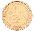 Монета 1 пфенниг 1991 года A Германия (Артикул: K12-52975) — Фото №1