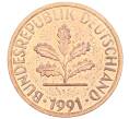 Монета 1 пфенниг 1991 года D Германия (Артикул: K12-52978) — Фото №1
