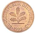 Монета 1 пфенниг 1992 года A Германия (Артикул: K12-52981) — Фото №1
