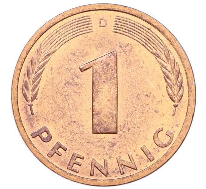Монета 1 пфенниг 1993 года D Германия (Артикул: K12-52986) — Фото №2
